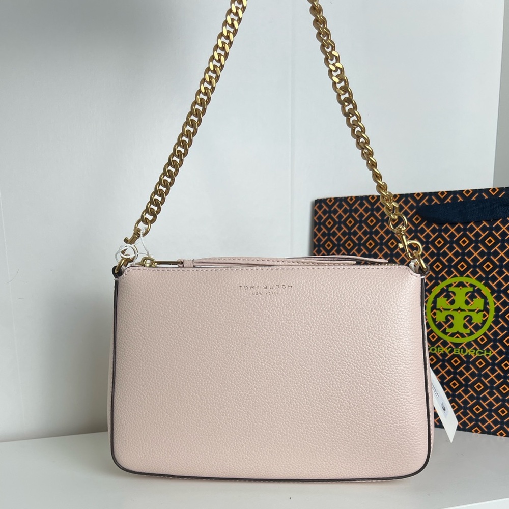 Tory Burch Blush Pink Shoulder Bag with Gold Chain - Picture 3 of 15